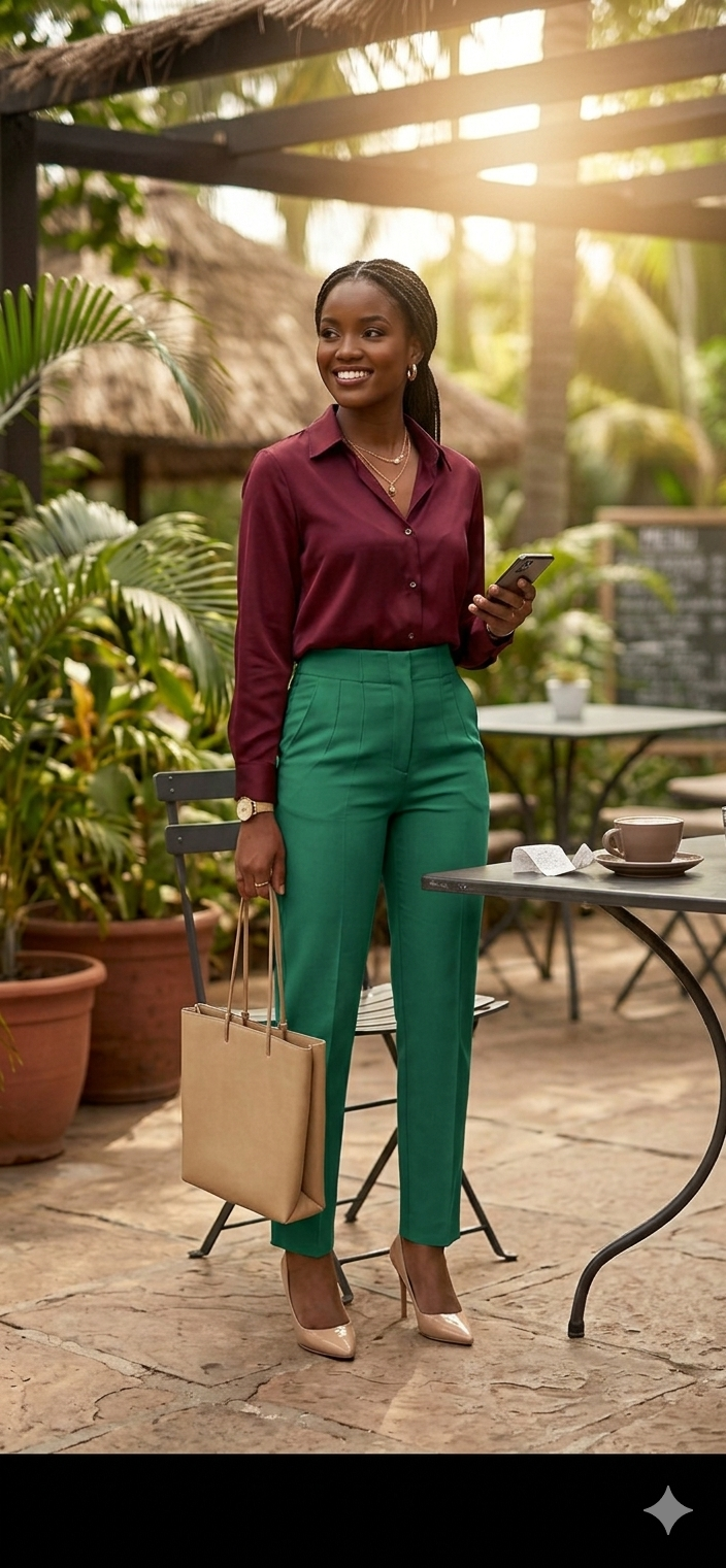 SHe by AS Liquid Silk Tailored Corporate Blouse - Deep Burgundy