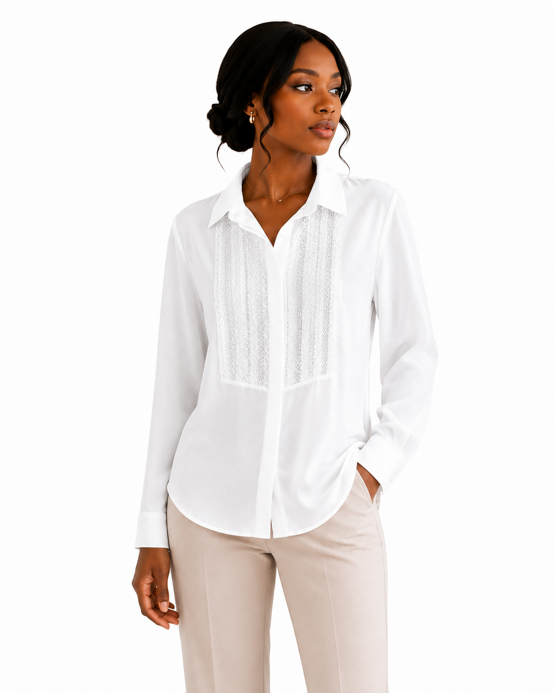 Women's Embroidered Blouse - White